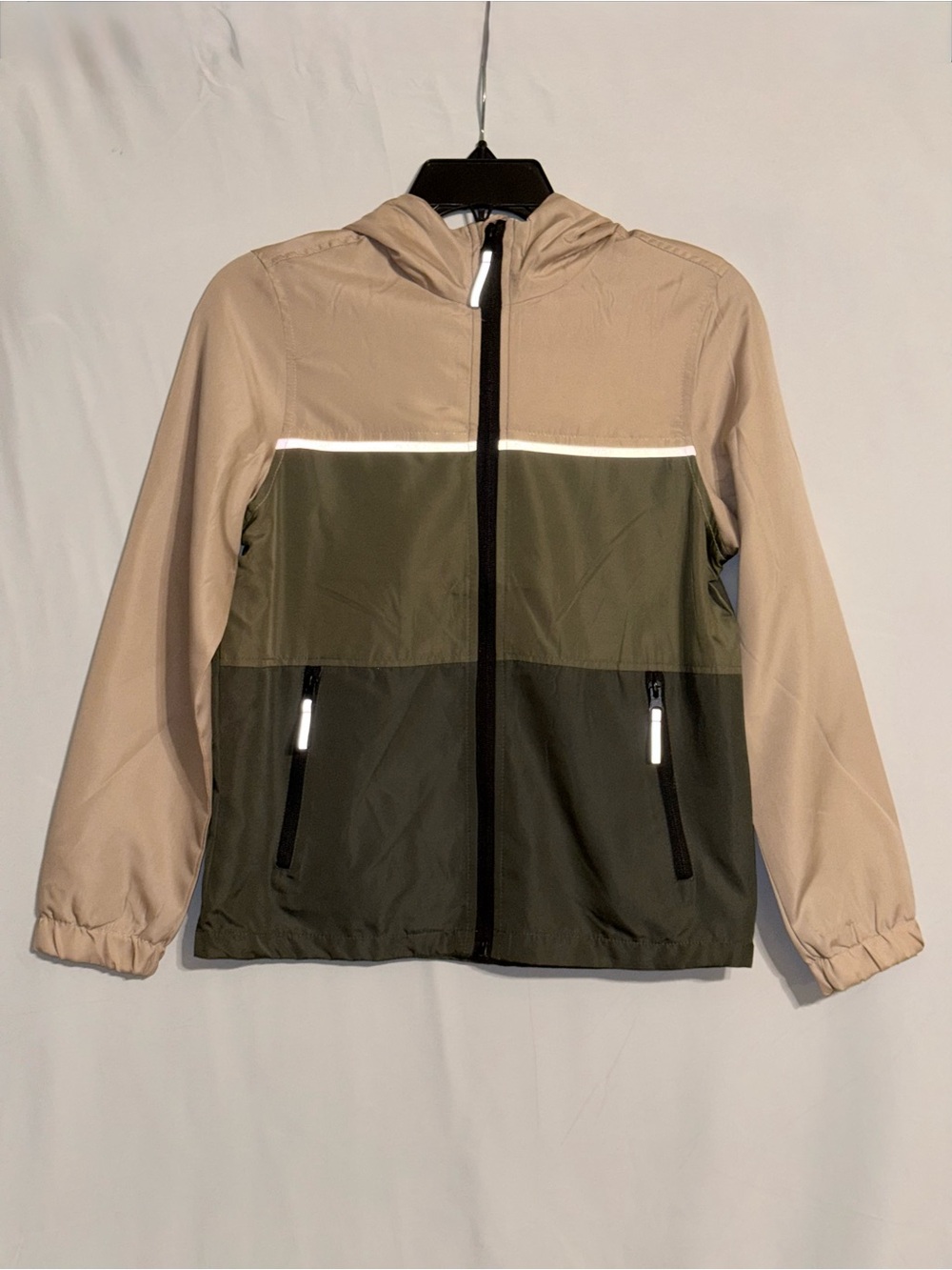 NWT Distortion Kids Colorblock Hooded Windbreaker Jacket Size Small (8)